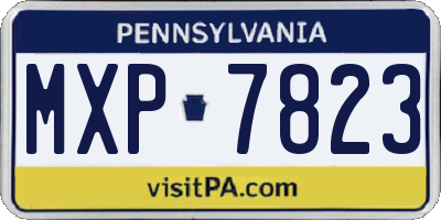 PA license plate MXP7823