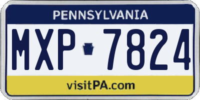 PA license plate MXP7824