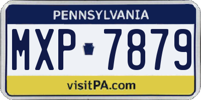 PA license plate MXP7879