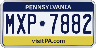 PA license plate MXP7882