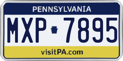 PA license plate MXP7895