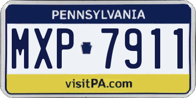 PA license plate MXP7911