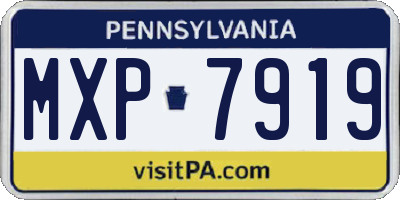 PA license plate MXP7919