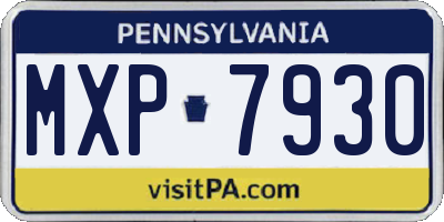 PA license plate MXP7930