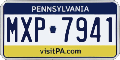 PA license plate MXP7941