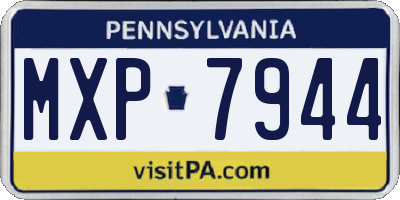 PA license plate MXP7944