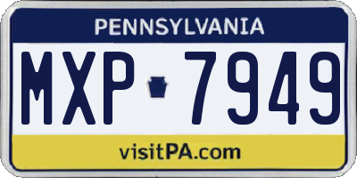 PA license plate MXP7949
