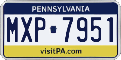 PA license plate MXP7951