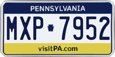 PA license plate MXP7952