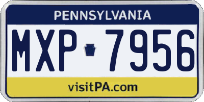 PA license plate MXP7956