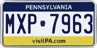 PA license plate MXP7963