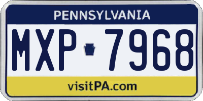 PA license plate MXP7968