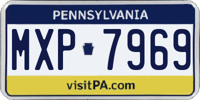 PA license plate MXP7969