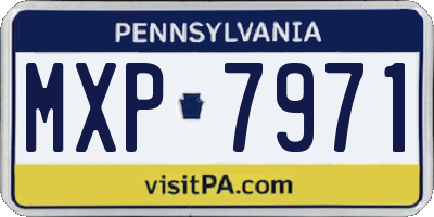 PA license plate MXP7971
