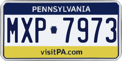 PA license plate MXP7973
