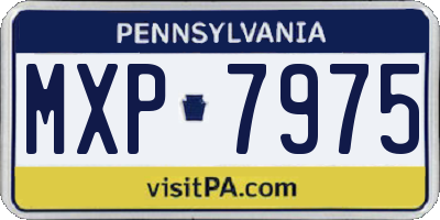 PA license plate MXP7975