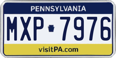 PA license plate MXP7976