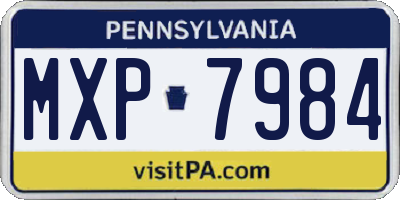 PA license plate MXP7984
