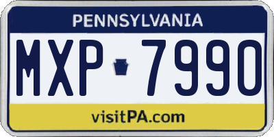 PA license plate MXP7990