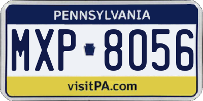 PA license plate MXP8056