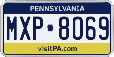 PA license plate MXP8069