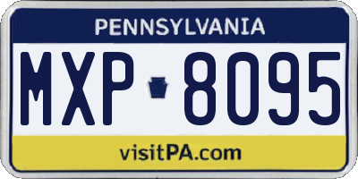 PA license plate MXP8095