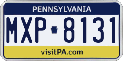 PA license plate MXP8131