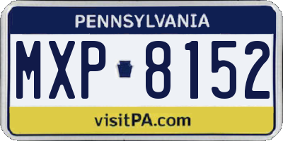 PA license plate MXP8152