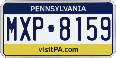 PA license plate MXP8159