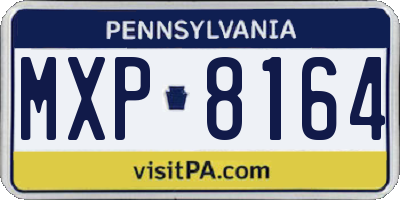 PA license plate MXP8164