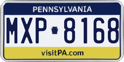PA license plate MXP8168