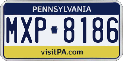 PA license plate MXP8186