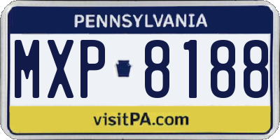 PA license plate MXP8188