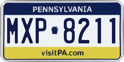 PA license plate MXP8211