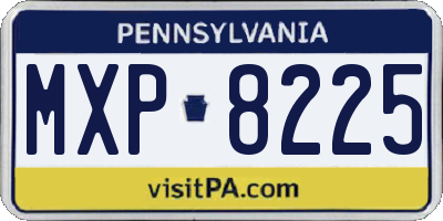 PA license plate MXP8225