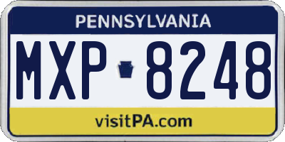 PA license plate MXP8248