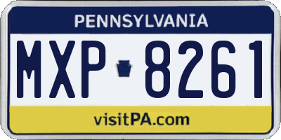 PA license plate MXP8261