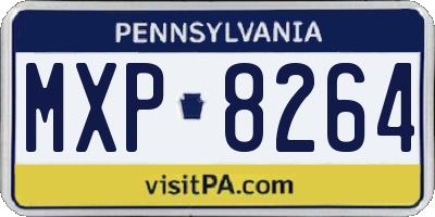 PA license plate MXP8264