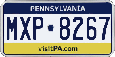 PA license plate MXP8267