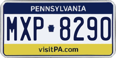 PA license plate MXP8290
