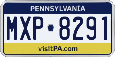 PA license plate MXP8291