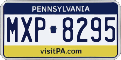 PA license plate MXP8295