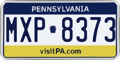 PA license plate MXP8373