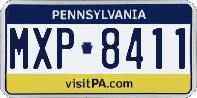 PA license plate MXP8411