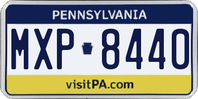 PA license plate MXP8440