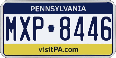 PA license plate MXP8446