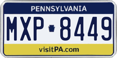 PA license plate MXP8449