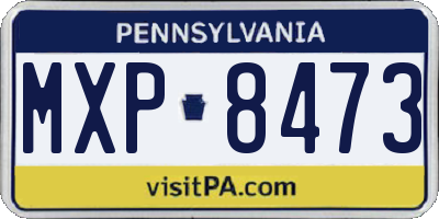 PA license plate MXP8473