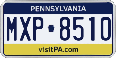 PA license plate MXP8510