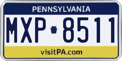 PA license plate MXP8511